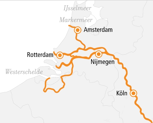 AROSA河轮郁金香之旅 行程安排路线图